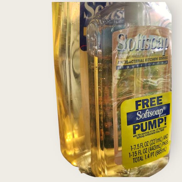 Soft soap Kitchen Series W/ Lemon Juice Antibacterial Hand Soap bundle VTG 90s - Picture 4 of 5